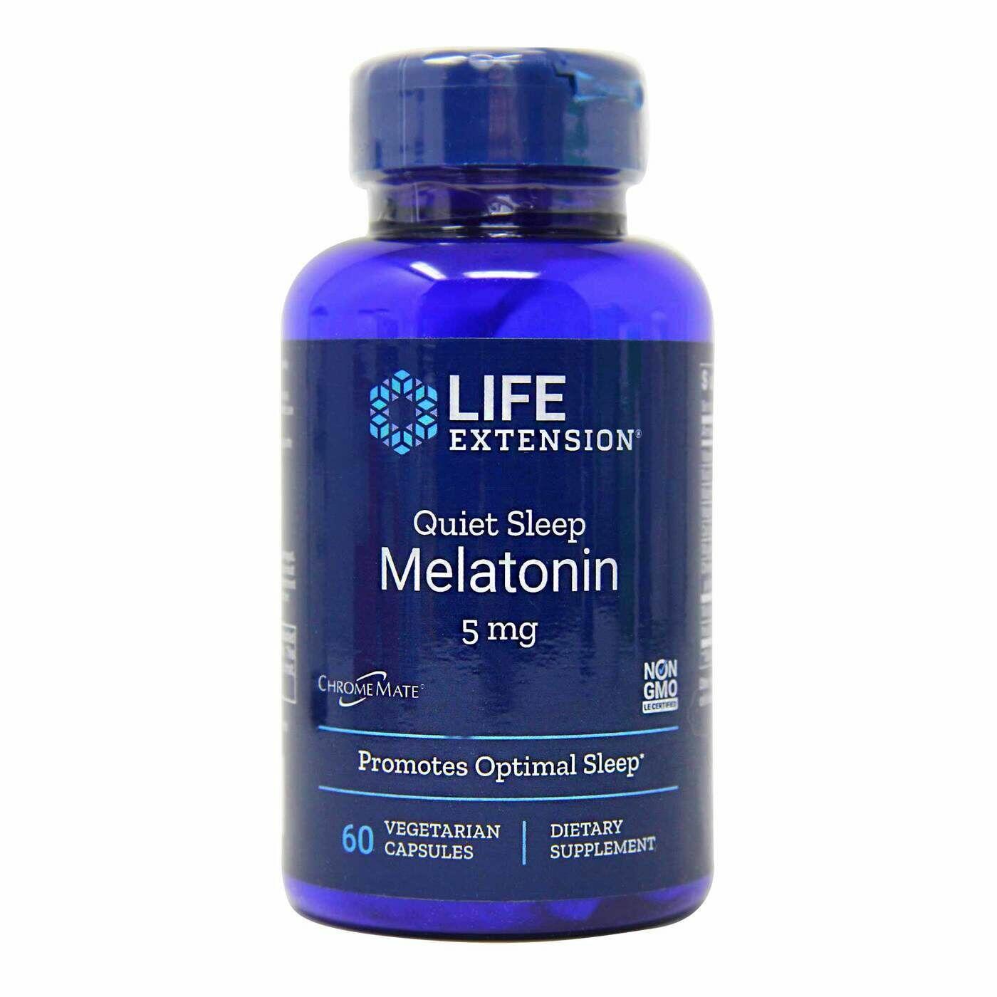 Quiet Sleep - Melatonina 5 mg - Life Extension - 60 Cápsulas