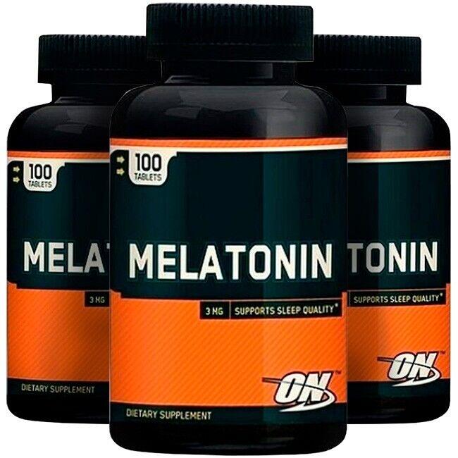 3 x Melatonina 3 mg - Optimum Nutrition - Total 300 tabletes