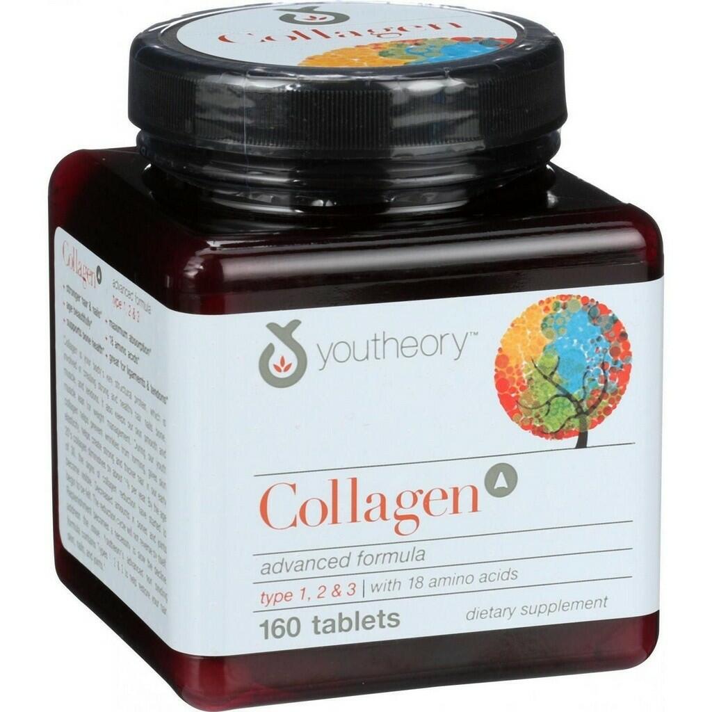 Colágeno 6000 mg (Tipo 1 & 3) - Youtheory - 160 Tablets