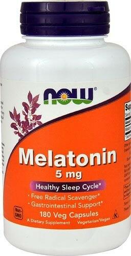 Melatonina 5 mg - Now Foods - 180 Cápsulas