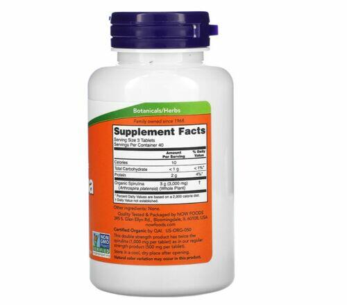Spirulina 1000 mg - Now Foods - 120 Cpsulas