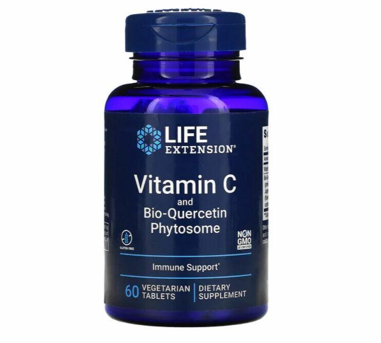 Vitamina C com Bio-Quercetina - Life Extension - 250 Cápsulas