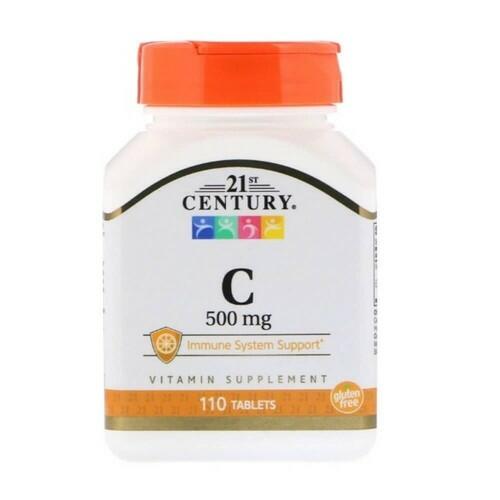 2x Vitamina C-500 mg 21st century - Total 220 tablets