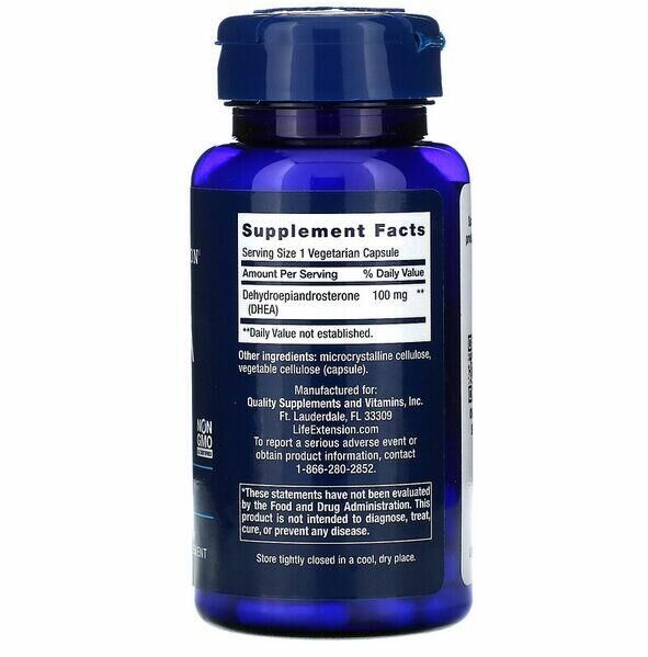 Dhea 100 mg Life Extension 60 Cápsulas