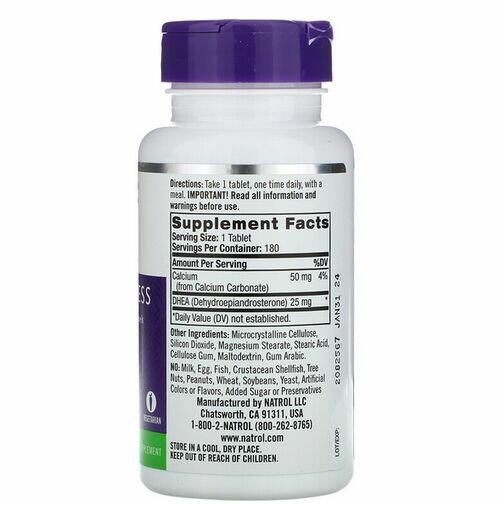 DHEA 25 mg  - NATROL - 180 tabletes
