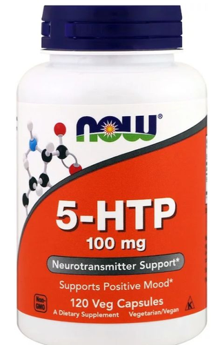 5-HTP 100 mg - Now Foods - 120 cápsulas de Liberação Rápida