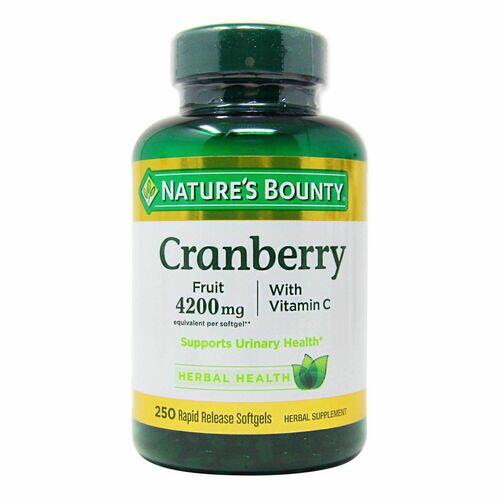 Cranberry 4200 mg+ Vitamina C - Nature´s Bounty - 250 Softgels