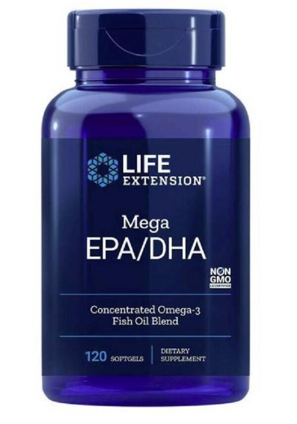 Mega 720 EPA / 480 DHA Super Ômega 3  - Life Extension - 120 softgels