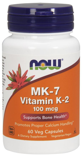 MK-7 com Vitamina K-2 100 mcg - Now Foods - 60 cpsulas