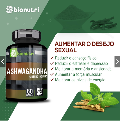 Ashwagandha - Bionutri - 120 Cpsulas