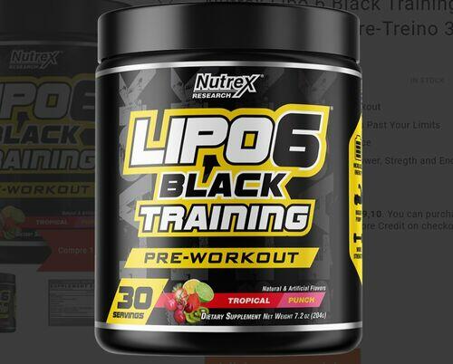 Pré Treino Lipo 6 Black Training - Nutrex - 30 doses