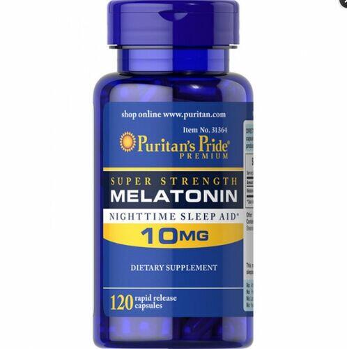 2 x Melatonina 10 mg - Puritan´s Pride - Total 240 Cápsulas de liberação Rápida