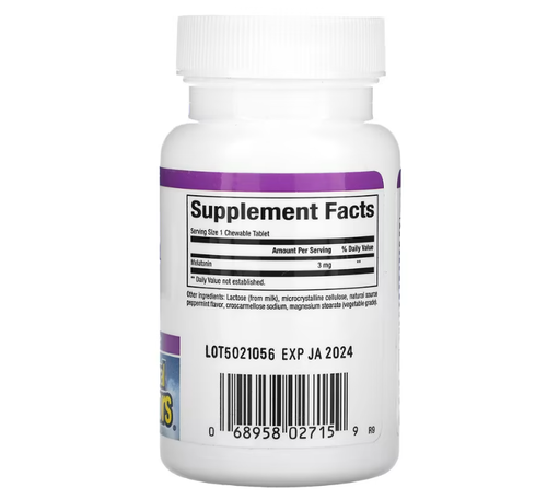 Melatonina 3 mg - Natural Factors - 90 Tabletes Mastigáveis