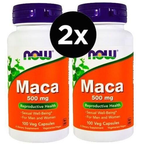 2 x Maca - 500 mg - Now Foods - Total 200 cpsulas
