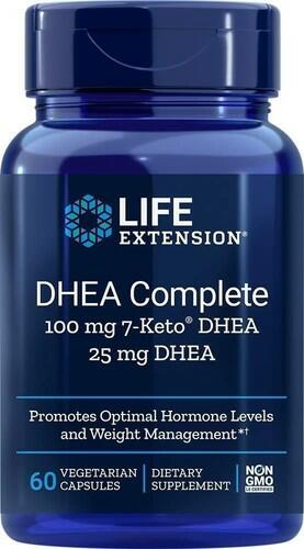 DHEA Complete Life Extension - 100 mg 7-keto Dhea + 25 mg Dhea - 60 Cápsulas