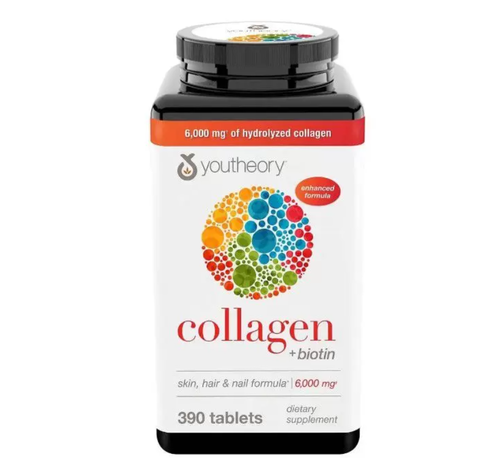 Colgeno 6000 mg - Youtheory - Frmula Cabelo, pele e unha - 390 Tablets