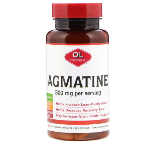 Agmatina 500 mg - Olympian Labs -60 Cápsulas