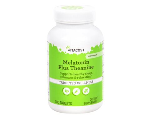 Melatonina 3 mg com L-Teanina - Vitacost - 180 Tablets