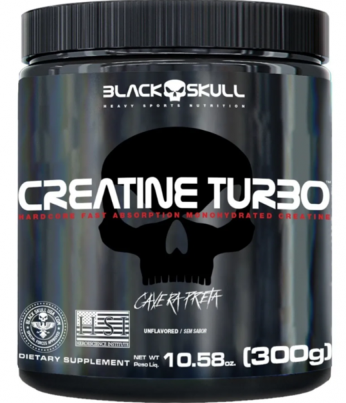 Creatine 300g ( Creatina ) - Caveira Preta - Black Skull