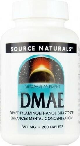 DMAE 351 mg - 200 tablets - Source Naturals
