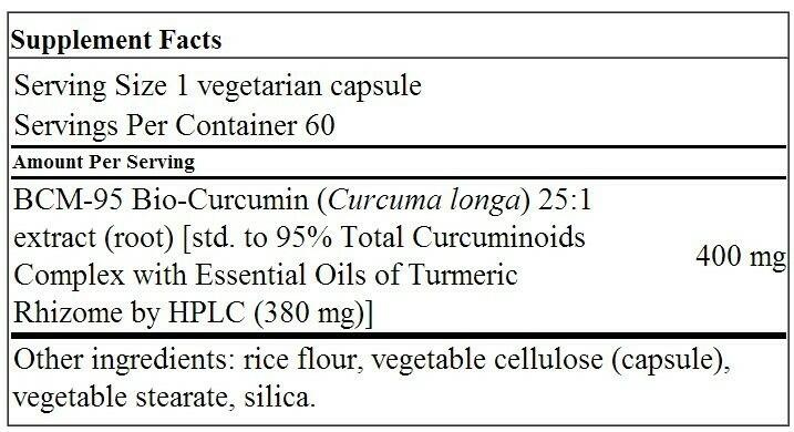 Super Bio-Curcumin 400 mg - Life Extension- 60 Cápsulas