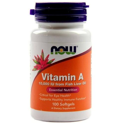 Vitamina A 10.000 IU - Now Foods - 100 Softgels