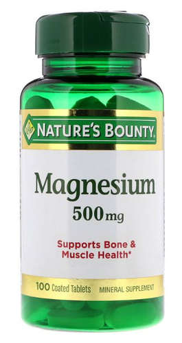 2 x Magnsio 500 mg alta potncia - Natures Bounty - Total 200 tablets