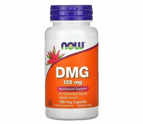 2x DMG 125 mg (Ácido Pangâmico) - Now Foods - Total 200 Cápsulas