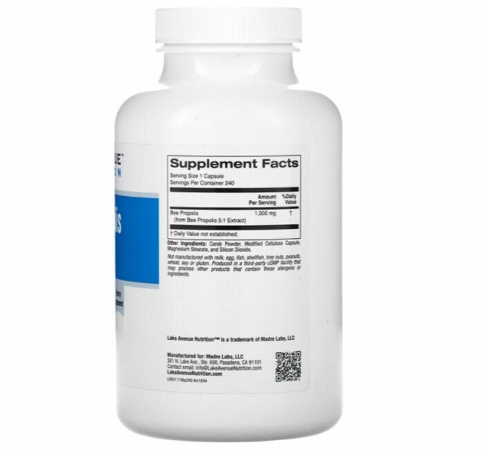 Própolis 1000 mg - Lake Avenue Nutrition - 240 Cápsulas