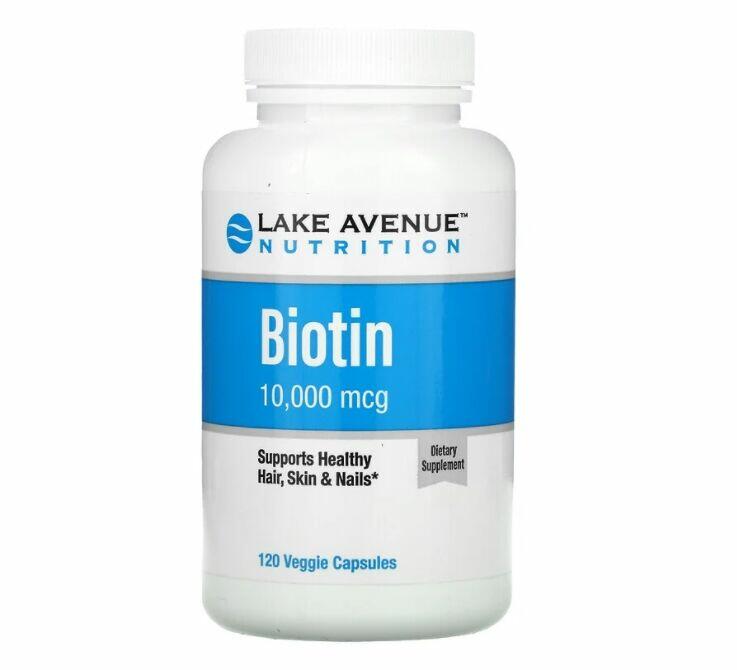 2 x Biotina 10000 mcg - Lake Avenue - Total 240 Cápsulas
