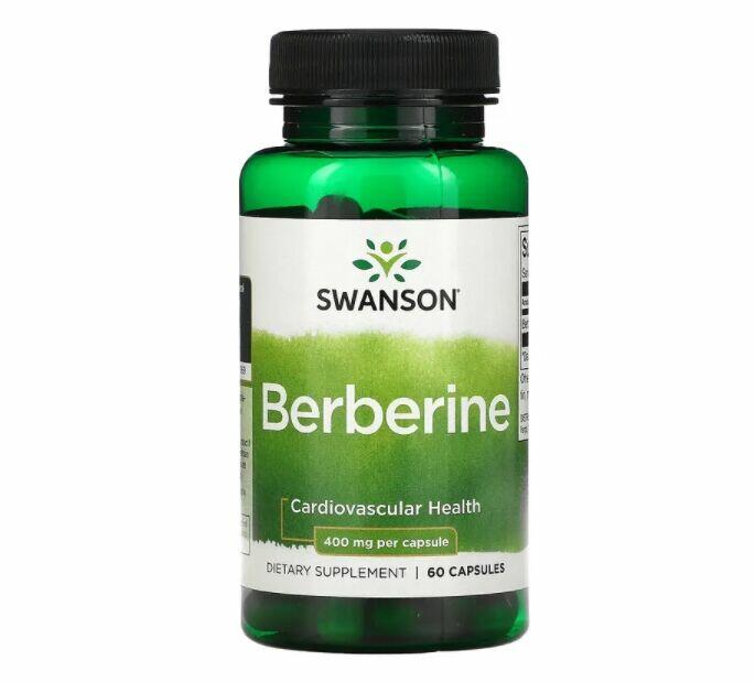 2 x Berberina 400 mg (Auxílio Glicêmico) - Swanson - Total 120 Cápsulas