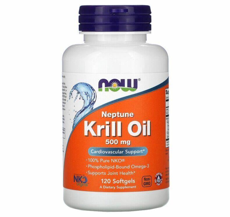 Óleo de Krill Neptune 500 mg - Now Foods - 120 Softgels