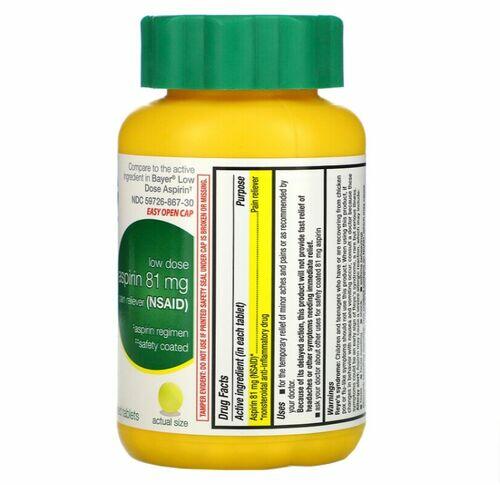 Aspirina Baixa Dose Revestida 81 mg- Life Extension - 300 comprimidos