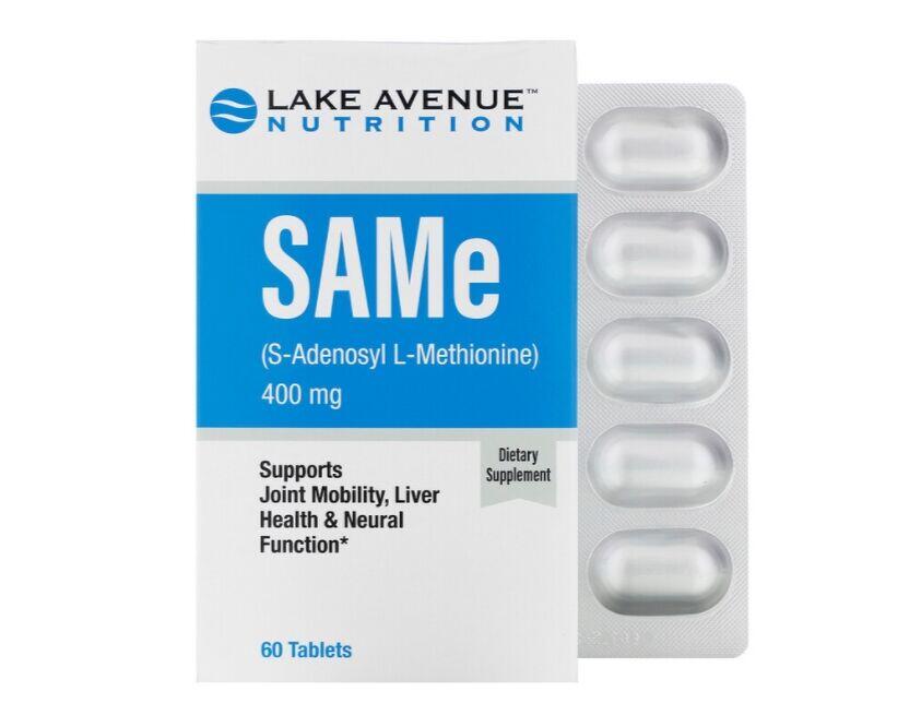 SAMe (S-Adenosil-L-Metionina) 400 mg - Lake Avenue - 60 Comprimidos