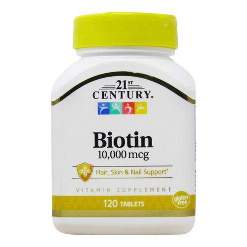 Biotina 10.000 mcg - 21st Century  - 120 Tabletes