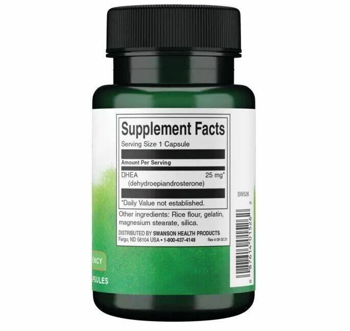 Prasterona 25 mg Swanson 120 Cápsulas (D.H.E.A)