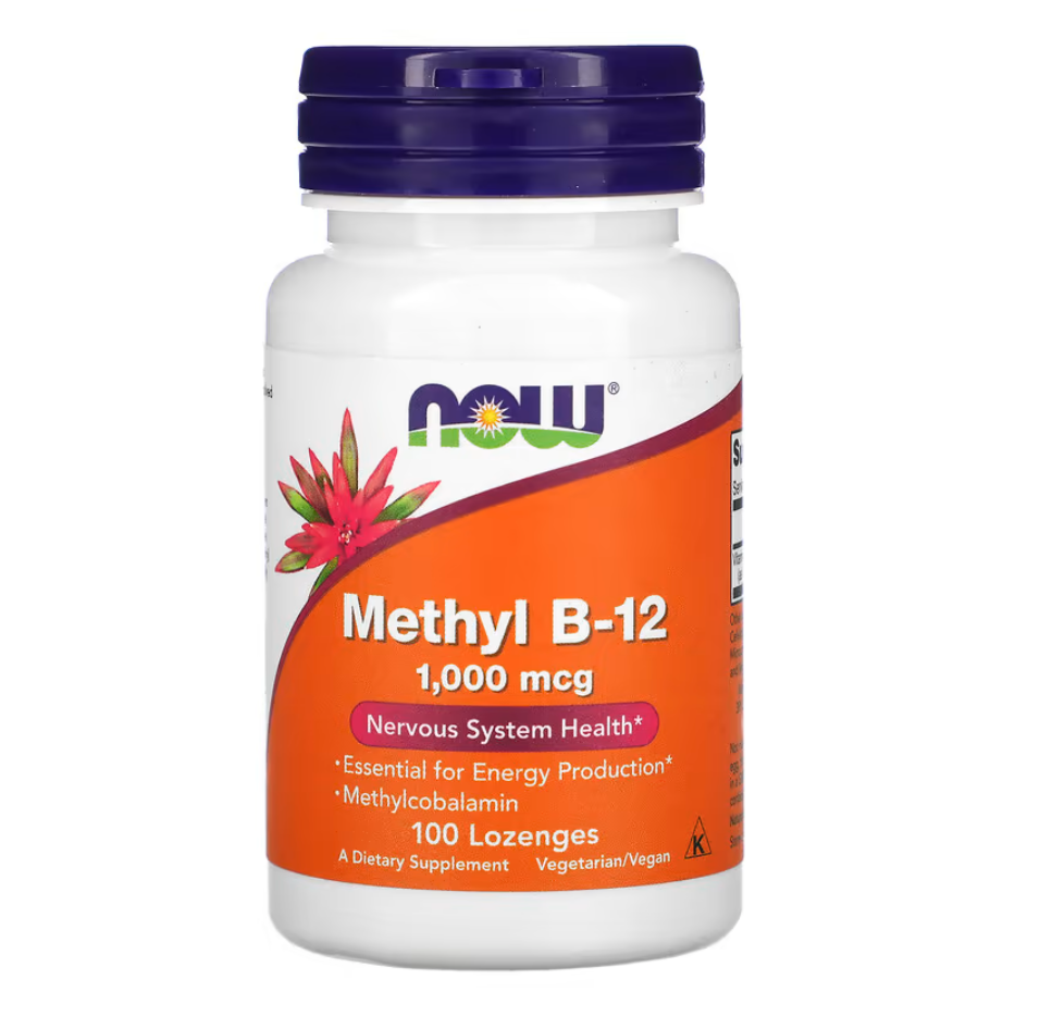 Vitamina Methyl B-12 - 1000 mcg - Now Foods - 100 Pastilhas Mastigáveis