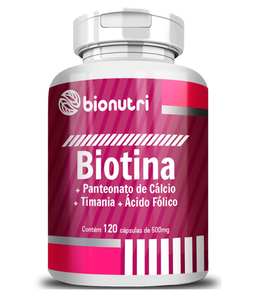 Biotina + Panteonato de Clcio + Timania e cido Flico - Bionutri - 120 Cpsulas