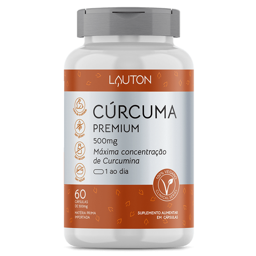 Cúrcuma Premium 500mg - Lauton Nutrition - 60 cápsulas