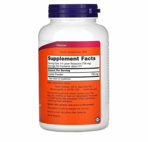 2 x Inositol em p - Now Foods - Total 114 g