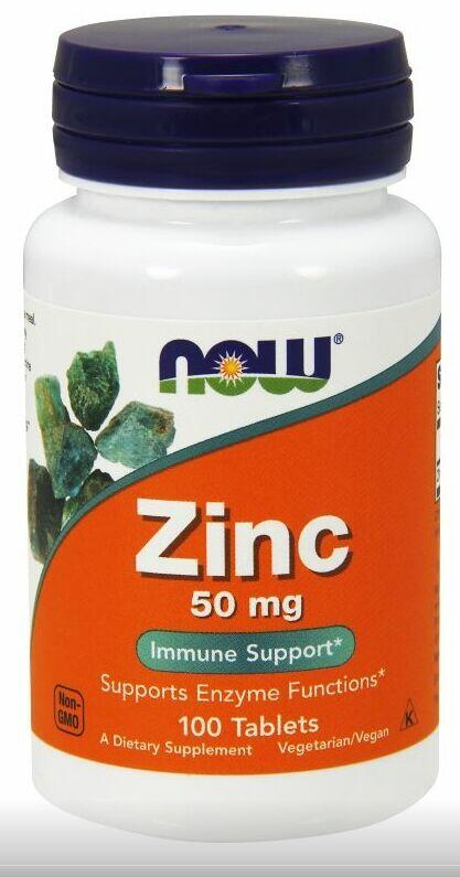 Zinco 50 mg - Now Foods - 100 tablets