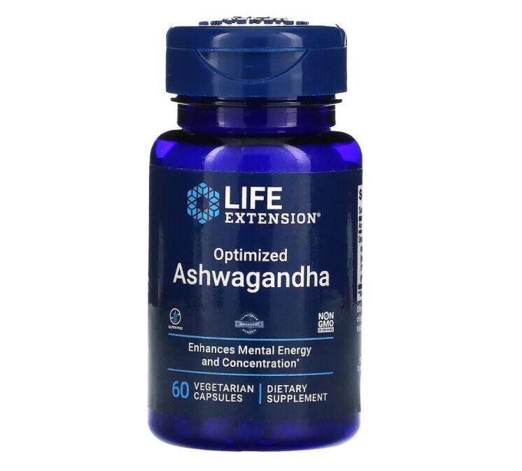 2 x  Ashwagandha Otimizada - Life Extension - Total 120 Cápsulas
