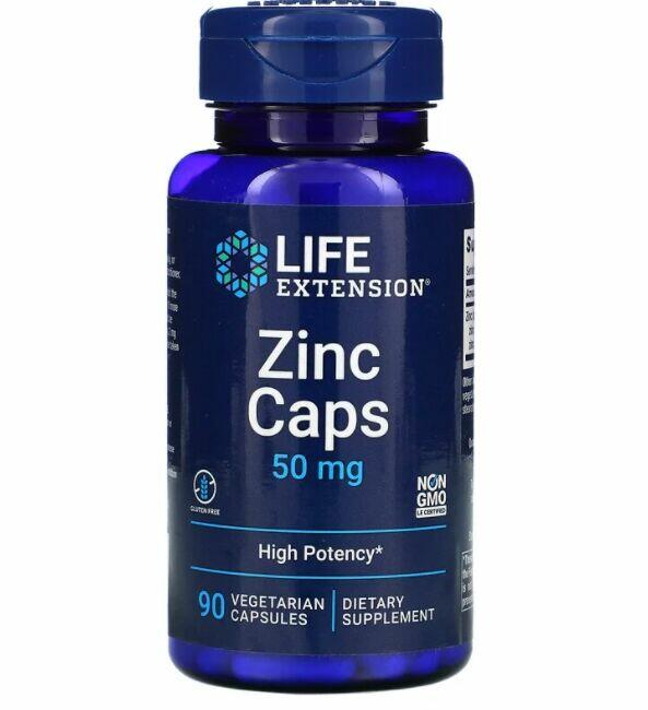 2x Zinco Caps - Life Extension - Total 120 Cápsulas