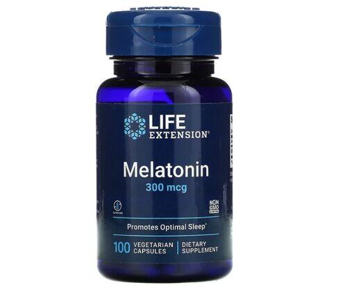 2 x Melatonina 300 mcg - Liberao Imediata - Life Extension - Total 200 Tablets