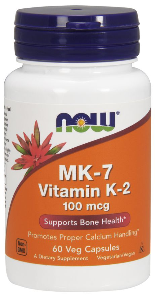2 x MK-7 com Vitamina K-2 100 mcg - Now Foods - Total 120 cpsulas
