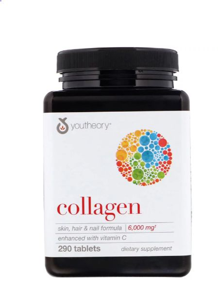 Colágeno 6000 mg (Tipo 1 & 3) - Youtheory - 290 tablets - Frete Grátis