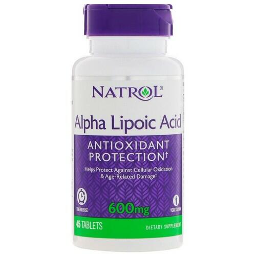 Ácido Alfa Lipóico 600 mg Liberação Gradual - Natrol - 45 Cápsulas