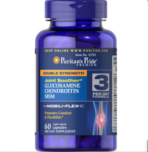 Glucosamina Condroitina e MSM - Puritans Pride - 60 Cpsulas