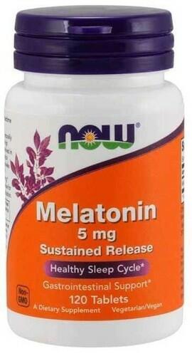 2 x Melatonina 5 mg - Now Foods - liberao gradual - Total 240 comprimidos