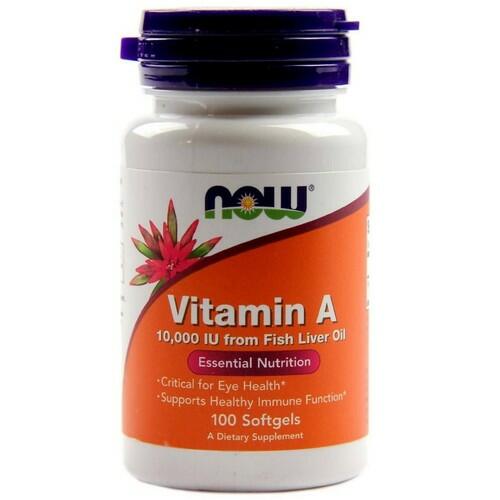 Vitamina A 10.000 IU 100 Softgel Now Foods